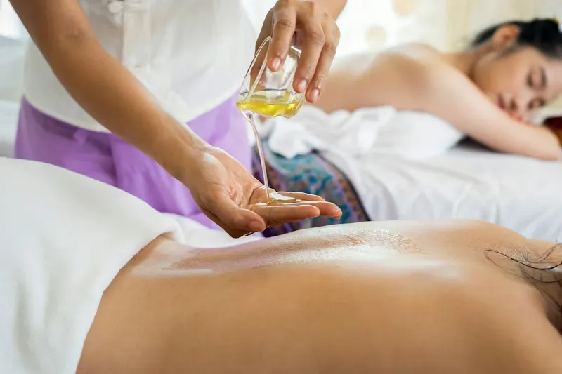 In-room spa and physiotherapy massage during luxury medical recovery in Rabat
